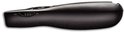 Zwarte Logitech R400 presenter, zijaanzicht met aan/uit-schakelaar en volumeknoppen.