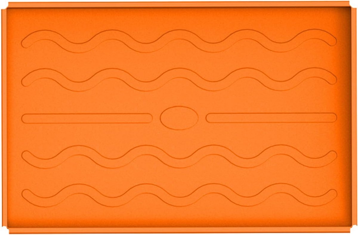 BBQ Grillmat Bakplaat Mat Vet en Hitte Herbruikbaar Siliconen 28 cm Oranje