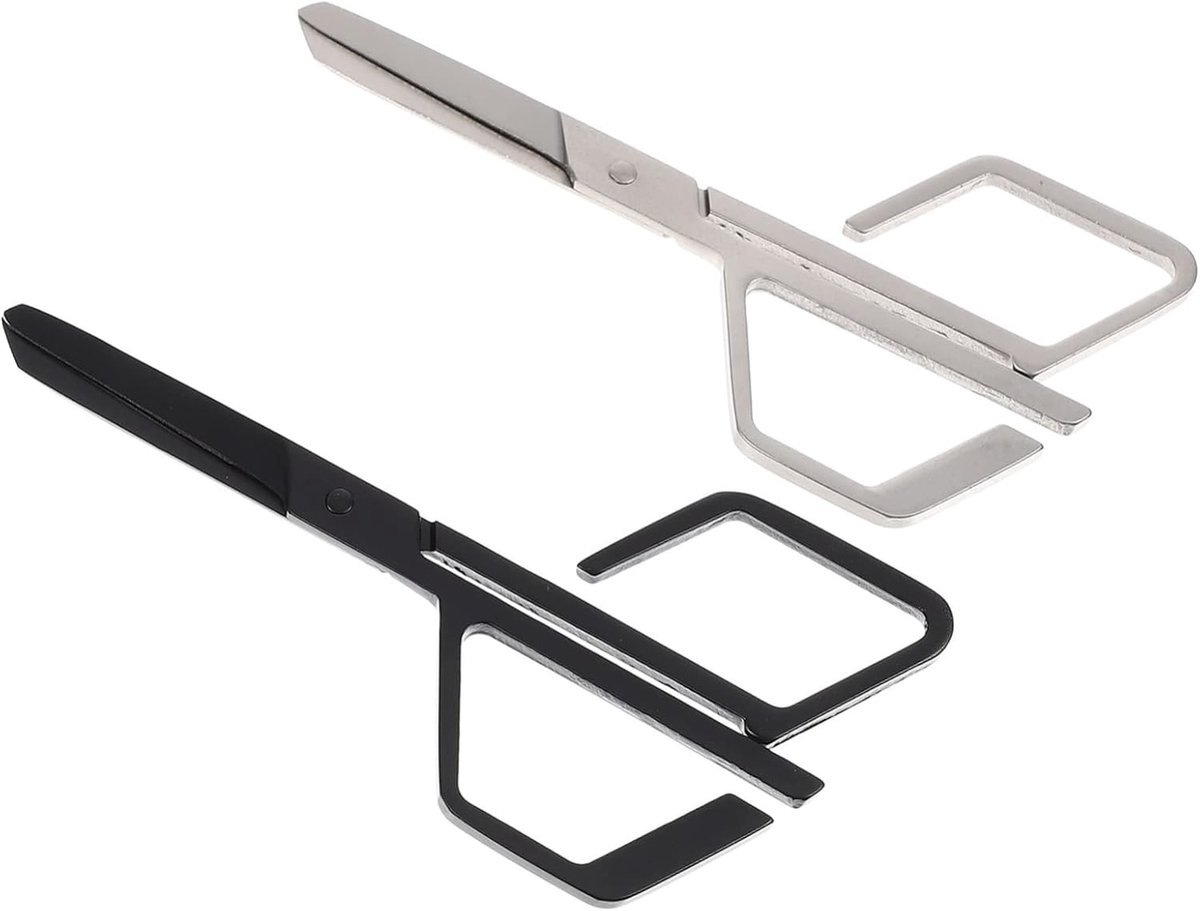 Kleine Scharen Set - Precisie Trimmers - Persoonlijke Verzorging - Veilig en Net - 2 Stuks - Zwart Zilver