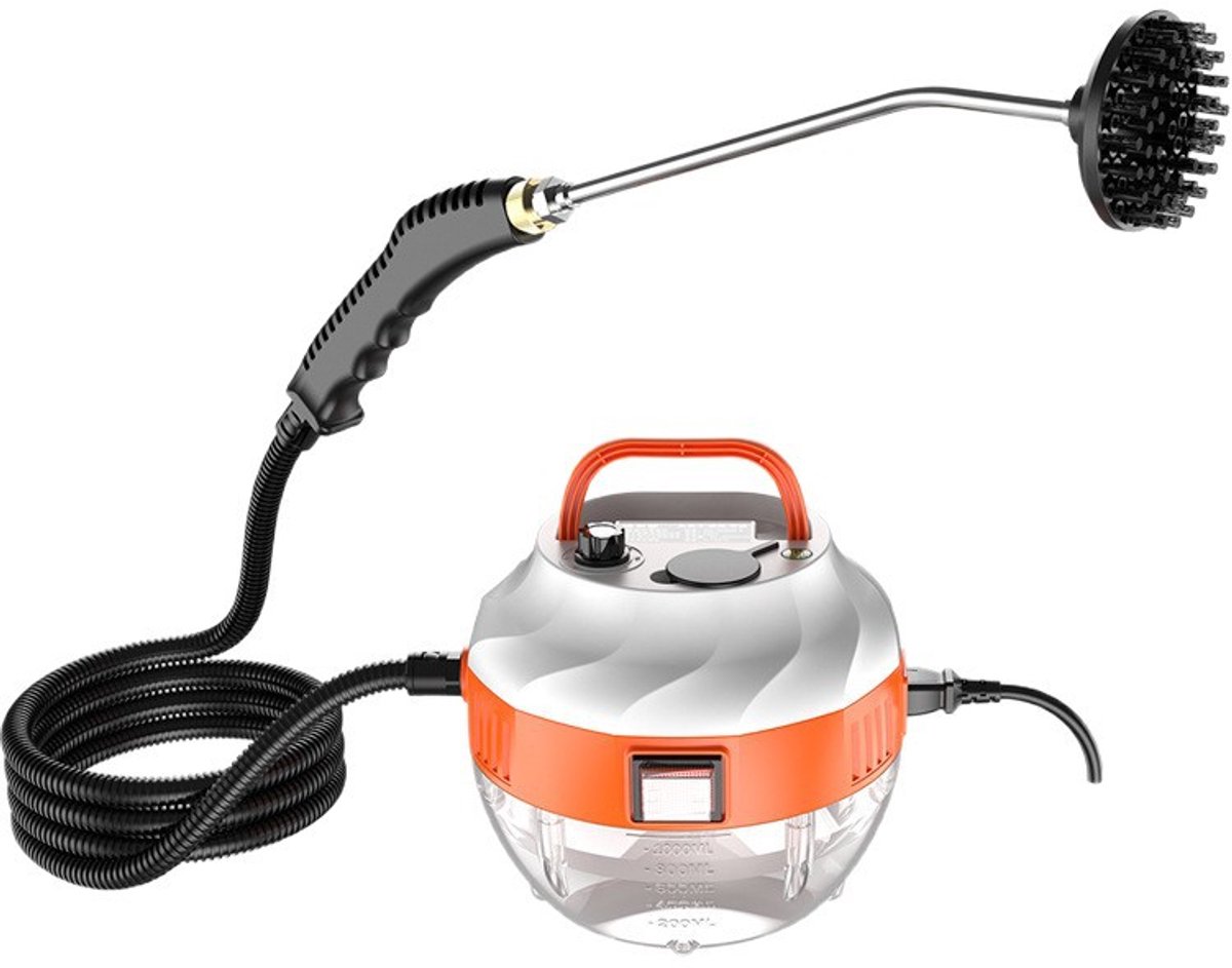 Stoomreiniger van 2500 W, handstoomreiniger met 6 instelbare standen en hoge druk, draagbare stoomreiniger, geschikt voor het reinigen van het huis, het interieur van auto’s, voegen tussen tegels, enz.