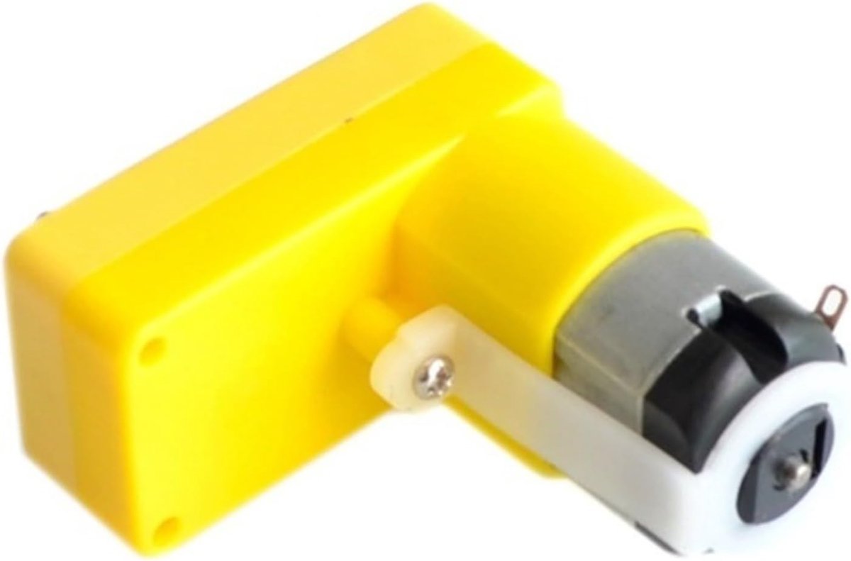 Transmissiemotor - DC motor - Robotica projecten - L-vormig ontwerp - 6V 210RPM - Zilver