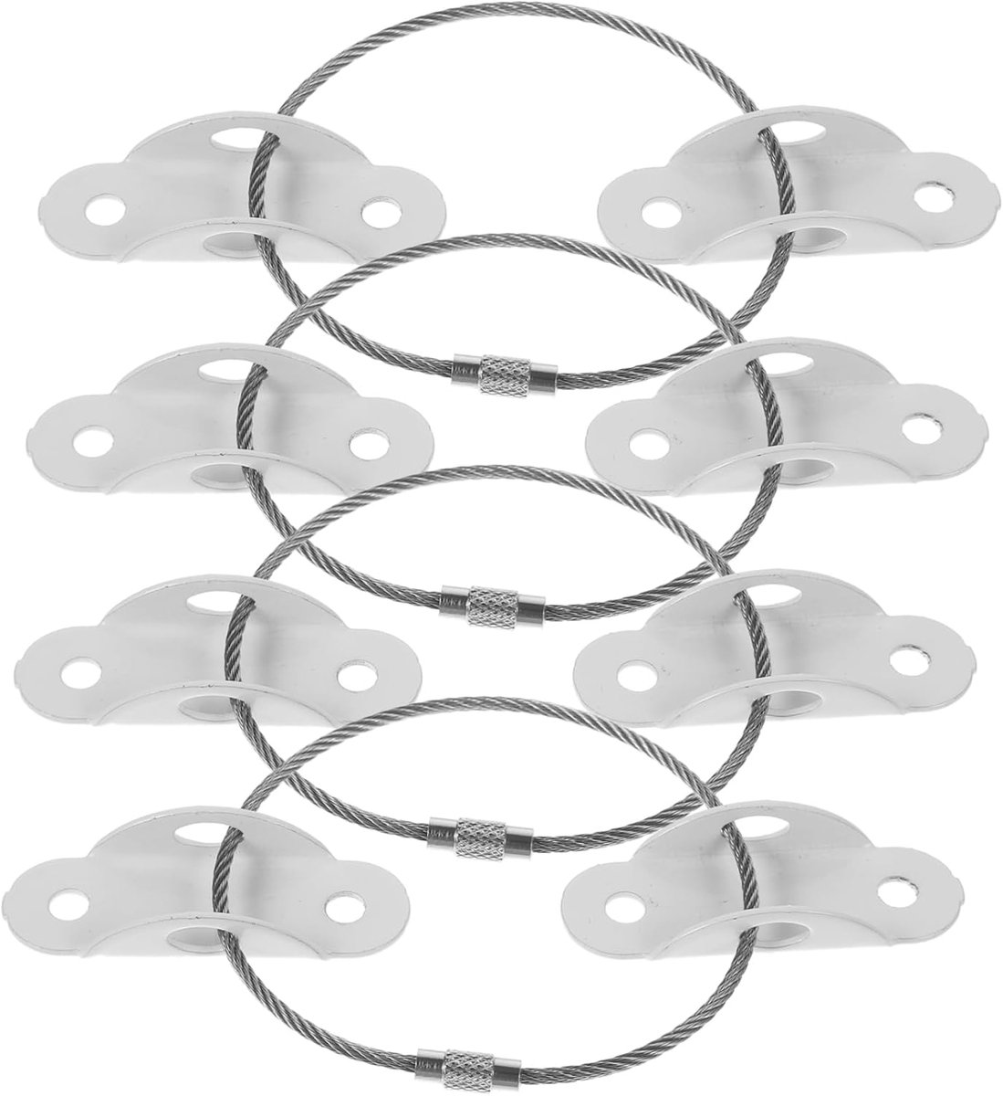 Möbelanker Sets - Anti-kantel banden - Veiligheid thuis - Eenvoudige installatie - 4 Sets - Wit