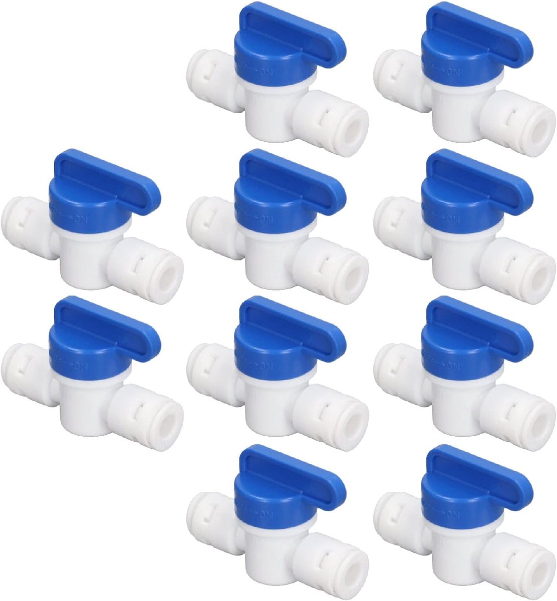 Inline Kogelkraan - Water Afsluiter - Waterleiding Regelen - Gereedschapsloze Installatie - 1/4 Inch - Wit