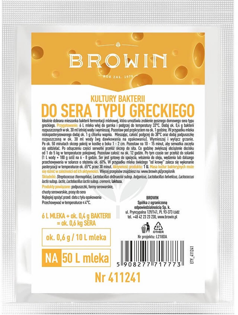 Kaas cultuur voor Griekse kaas / feta