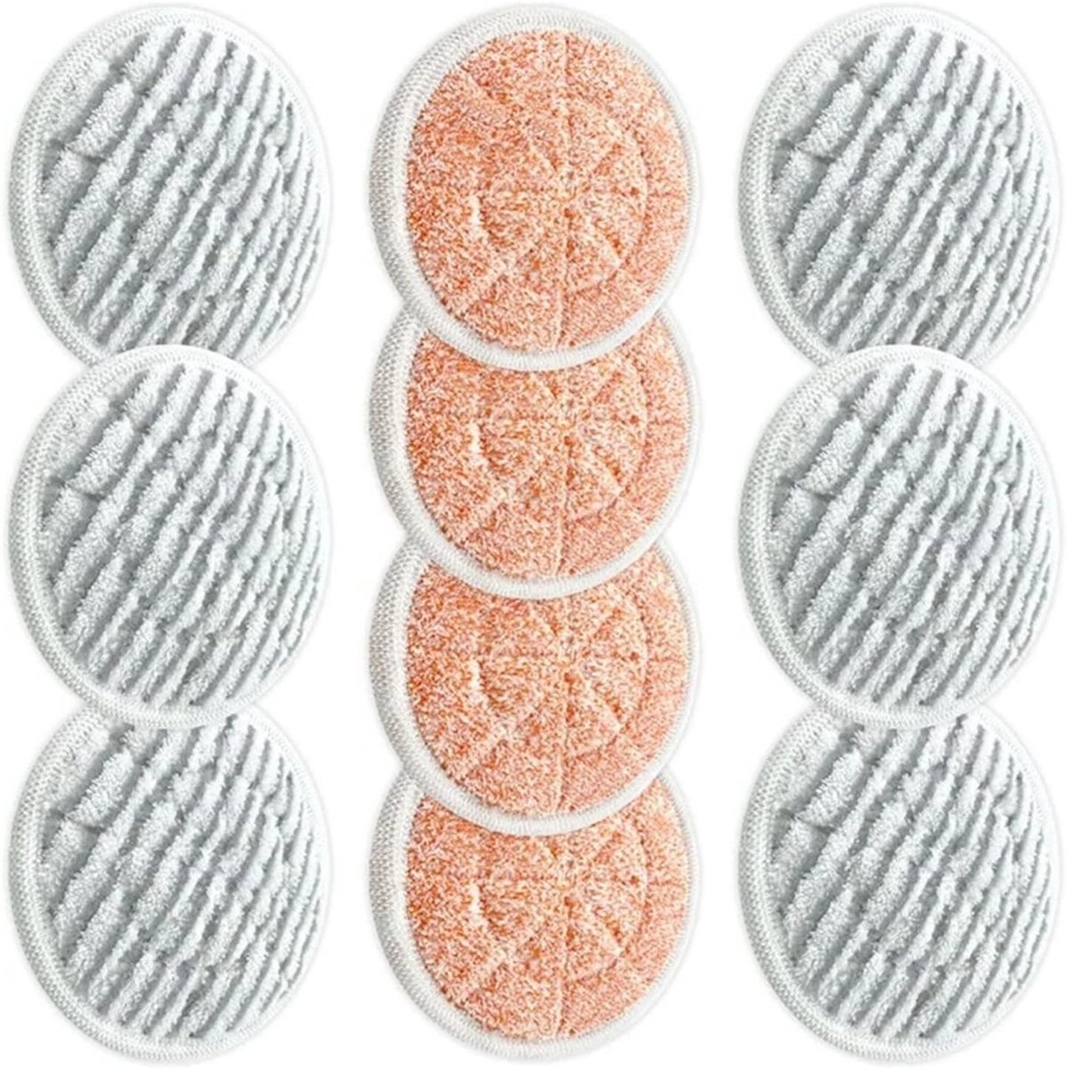 Dweil Pads - Vervangende Doeken - Stoom Reiniging - Zonder Vezelverlies - 10 Stuks - Grijs