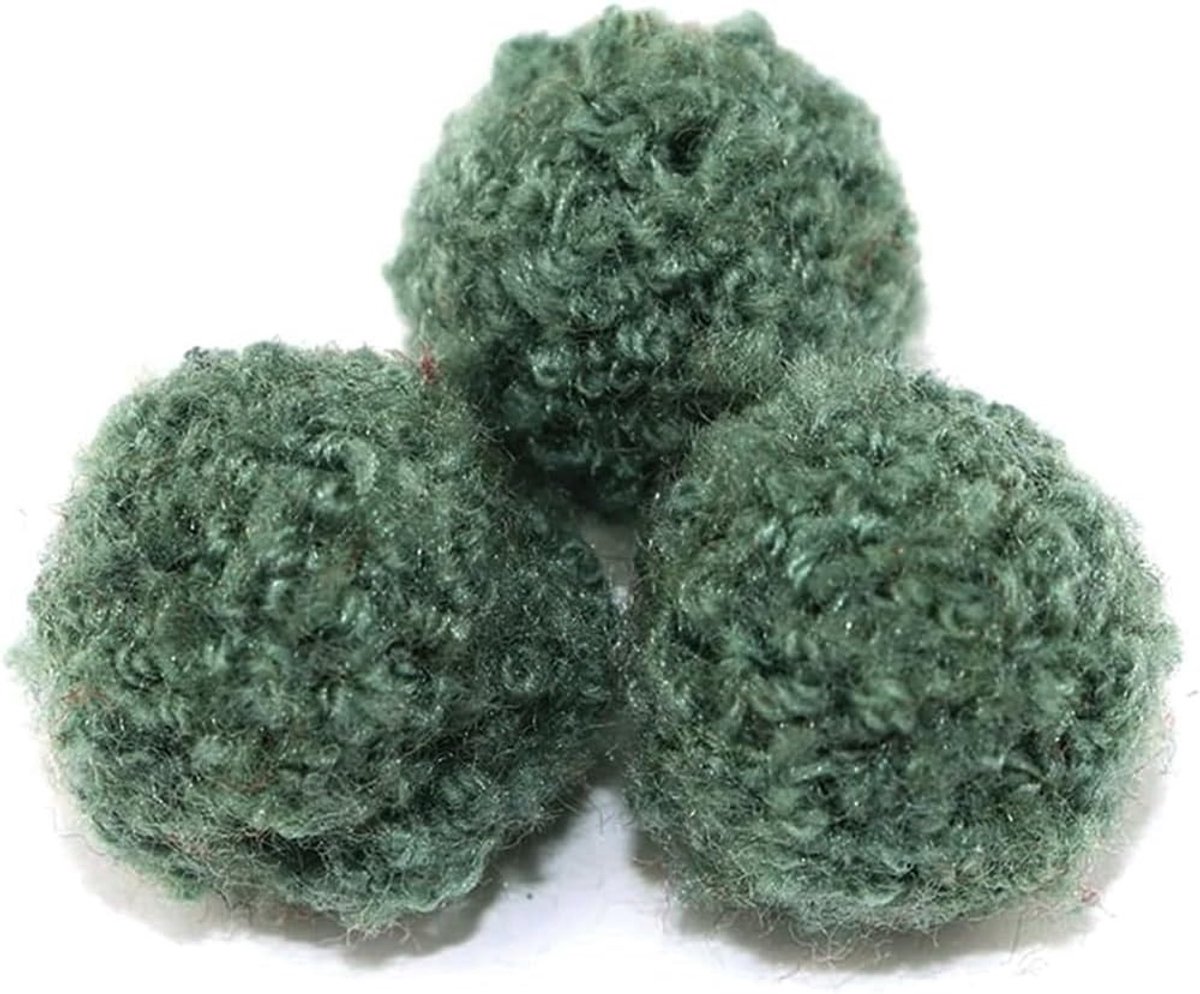 Kleurige pompoms set van 120 stuks - Fluffy pluche ballen voor knutselen, DIY creaties, feestdecoratie en kinderkunst projecten in grijs-groen