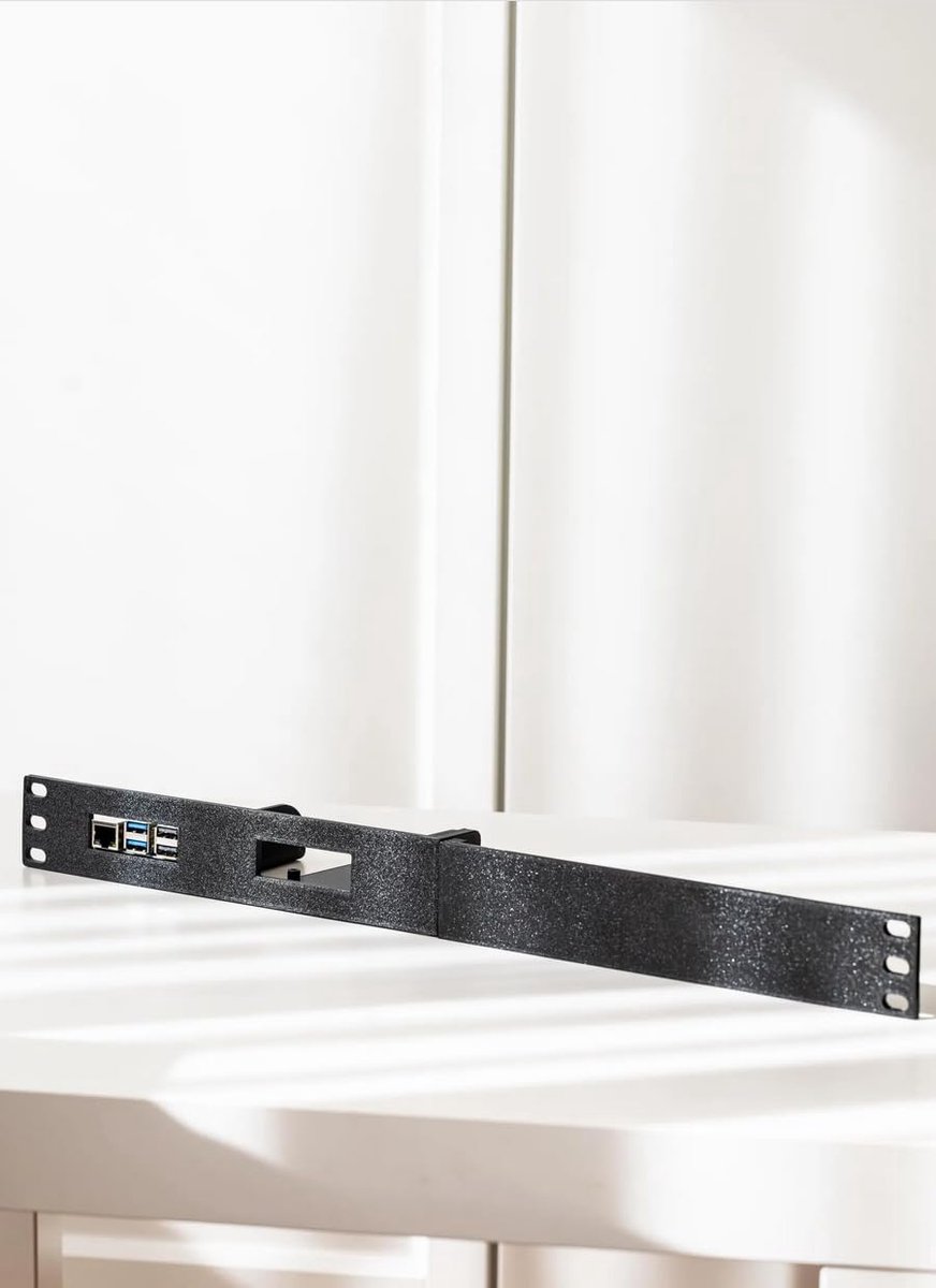 Rackmontage Beugel - Serverkast Houder - Raspberry Pi Opslag - 1U 19 inch - Voor 2x Pi - Zwart
