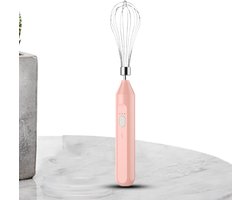 Elektrische klopper - Eierklopper melkopschuimer - Dranken mixen - 3 snelheden USB opladen - 800mAh batterij - Roze