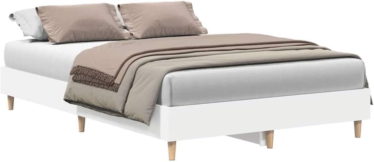 Bedframe - Slaapmeubel - Rustgevende Slaap - Sterke Poten - 120x200 cm - Wit