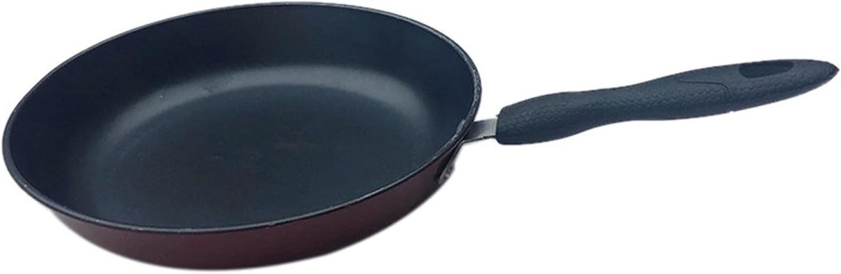 Koekenpan Platte Bodem Ontbijt Grill Pan Eten Bakken Gelijkmatige Warmte Kleine Steelpan Zwart