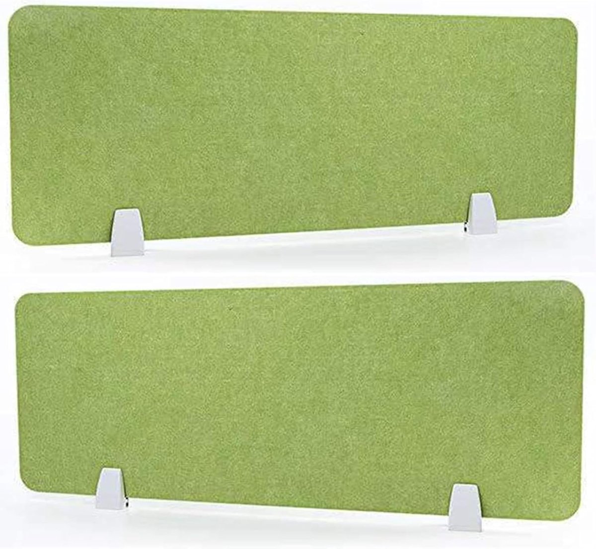 Bureau Divider - Akoestisch Paneel - Geluidsisolatie Kantoor - Met Bevestigingsclip - 10mm Dik - Grijs