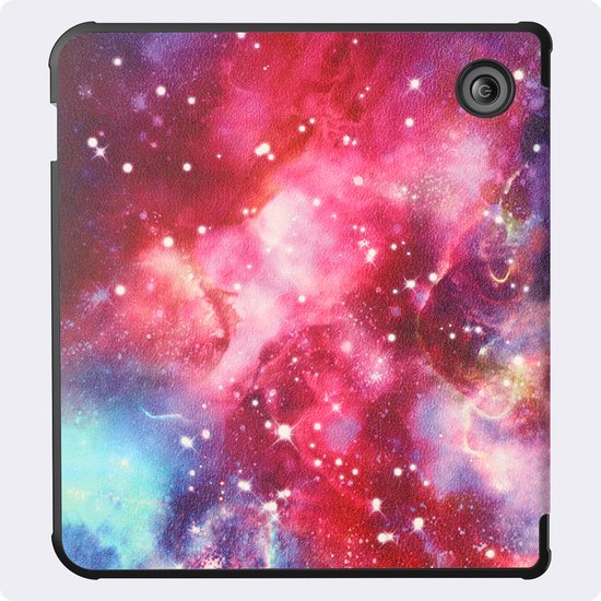 Hoes Geschikt voor Kobo Libra 2 - Luxe E-reader Bescherm Case - Hoesje Book Cover - Galaxy — afbeelding 5