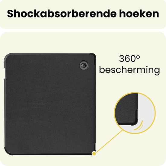 Hoes Geschikt voor Kobo Libra H2O - E-reader Hoesje Bescherm Hoesje Case Sleep Cover - Hoes Geschikt voor Kobo Libra H2O Hoesje - Zwart — afbeelding 4