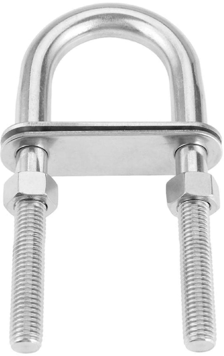 Dailygoods- U-bout 304 Roestvrij Staal - M12 × 150 mm - Zeskantmoer - Bevestigen - Duurzaam - Corrosiebestendig - Bevestigingsbout