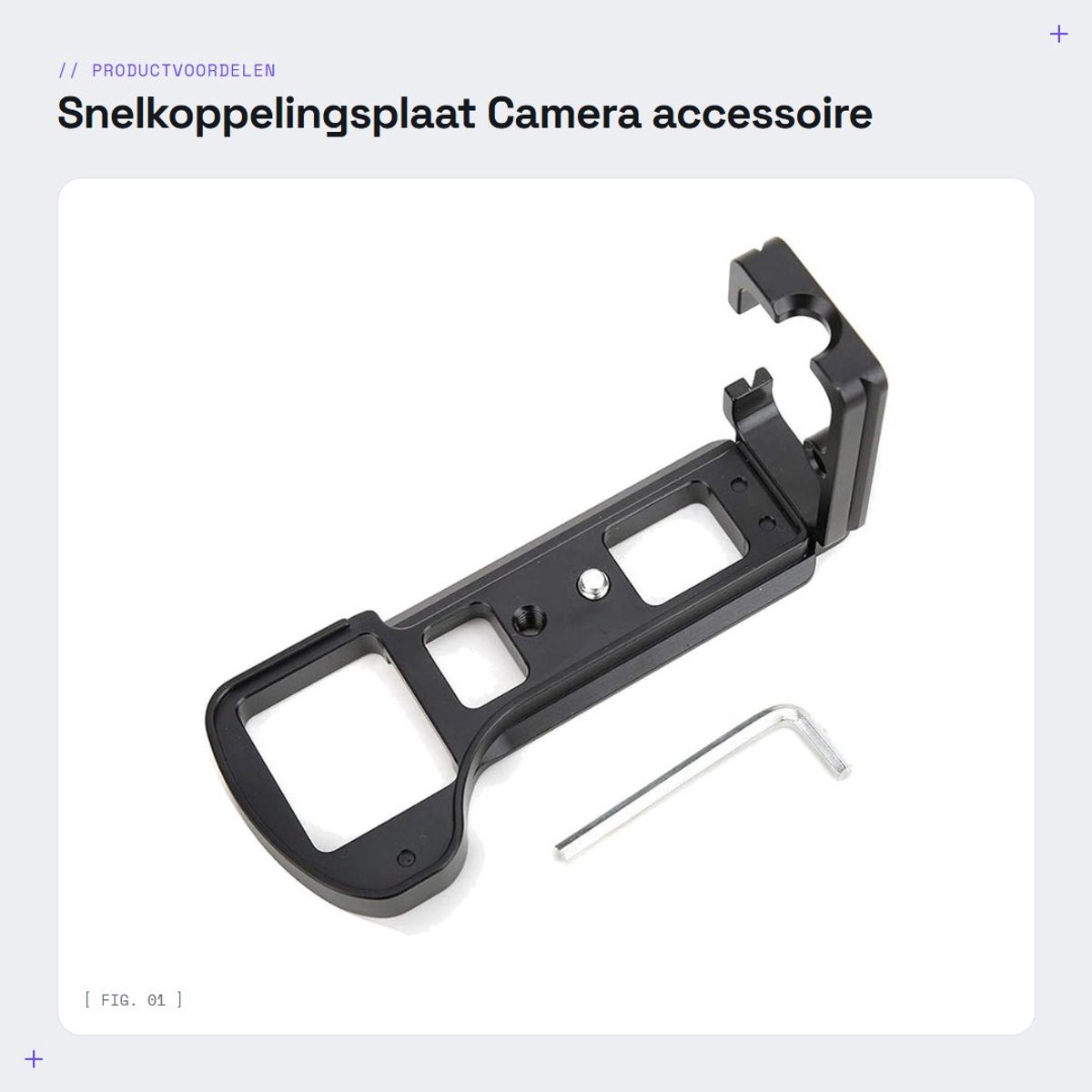 Dailygoody - Snelkoppelingsplaat - Camera accessoire - Aluminium
