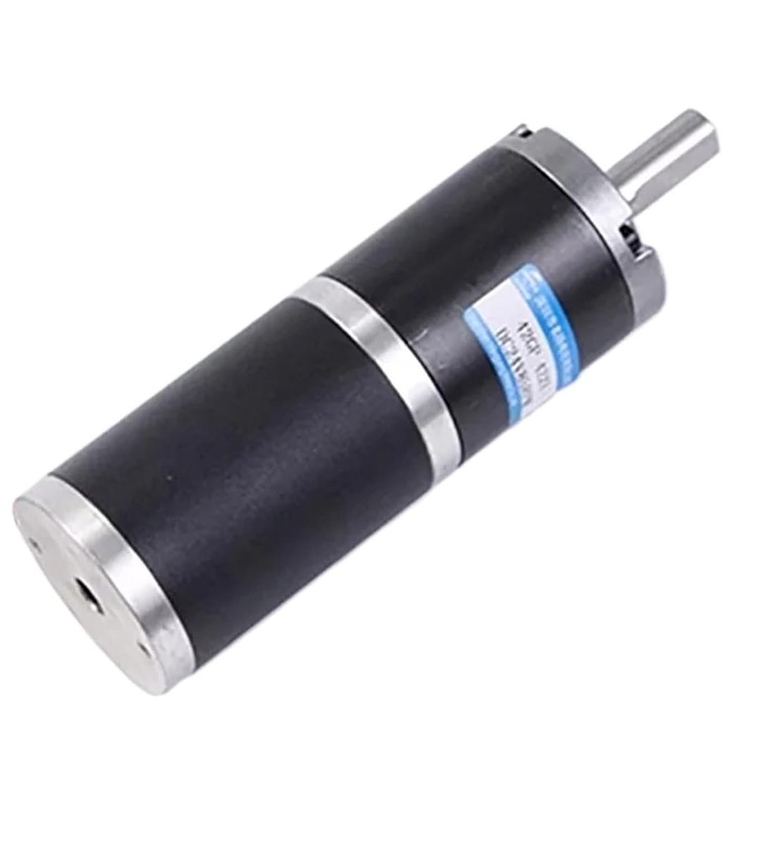 Planetaire Aandrijfmotor - DC Motor - Mechanische Automatisering - Hoog Koppel Compact - 42 mm Diameter - Zilverkleurig