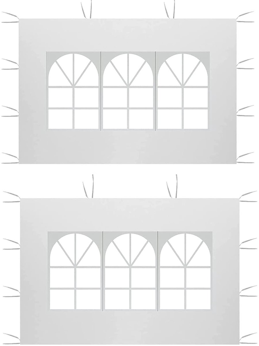 Dailygoods- Zijpanelen Waterdicht - Set van 2 Stuks - Oxford-Stof - Uv-bestendig - Voor Partytent - Afneembaar