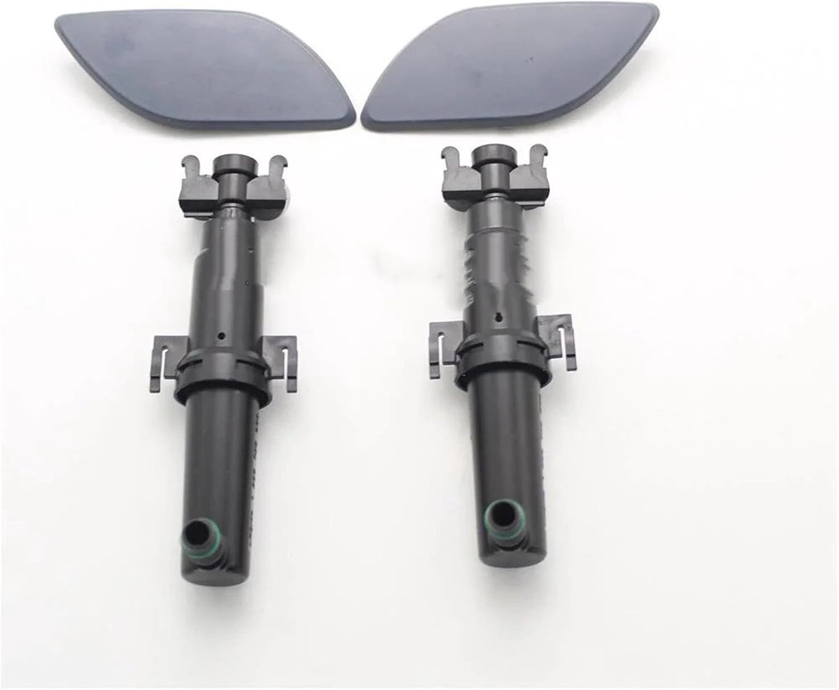 Koplampsproeier Covers - Sproeierdoppen Set - Koplamp Reiniging - Duurzaam Kunststof - Set van 2 - Zwart