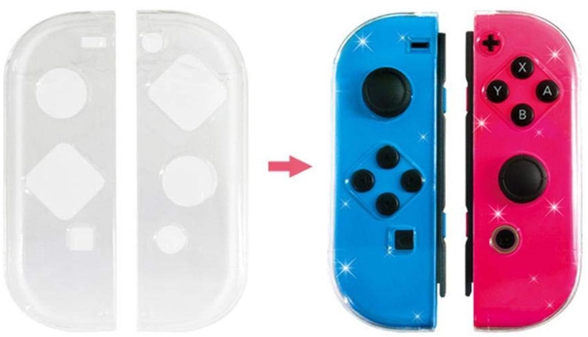 Dailygoods- Beschermhoes voor Gamepad - Transparant - Stof/krasbestendig - Voor Schakelaar - 4 Stuks - Hoogwaardig ABS Materiaal - Gamecontrollerhoes