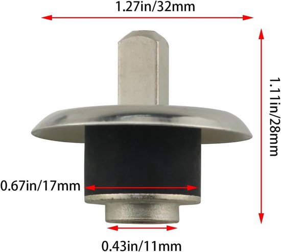 Mixer Koppeling Set - Reserve Onderdelen - Apparaat Reparatie - Roestvrij Staal - 3 Stuks - Zilver — afbeelding 4