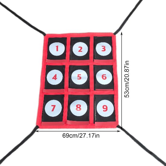 Werptrainer 9 Gaten - Precisie Trainer - Bal Oefenen - Weerbestendig Ontwerp - 69 cm - Zwart — afbeelding 3