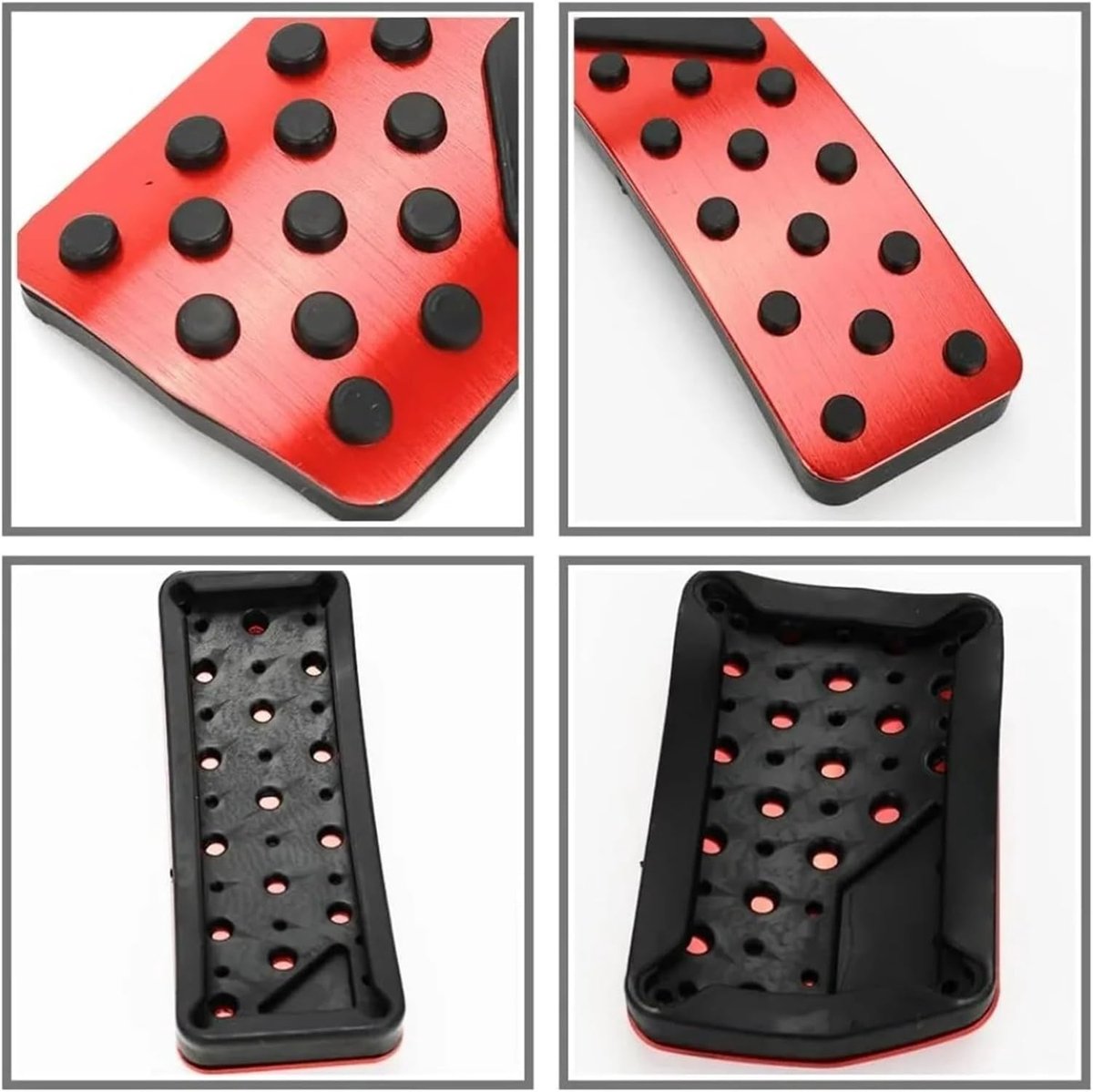 Pedaalhoezen Set - Antislip Pads - Veilig Rijden - Zonder Boren - Set Van 2 - Zilver