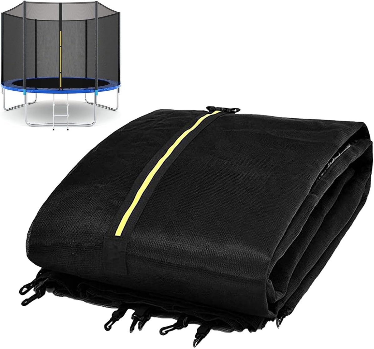 Trampoline Veiligheidsnet - Vervangend Net - Veilig Springen - Weerbestendig Materiaal - Tot 306 m - Zwart