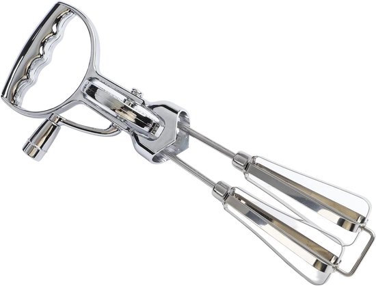 Handmixer RVS - Keukenmixer Slagroomklopper - Bakken Mengen - Instelbare Snelheid - Compact Formaat - Zilverkleurig — afbeelding 2