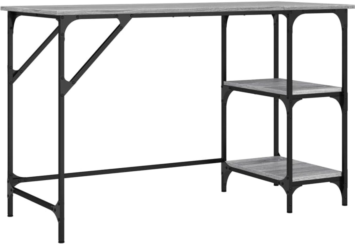 Schrijftafel - Bureau werkplek - Thuiswerken studeren - Afneembare plank - 120 x 50 cm - Grijs