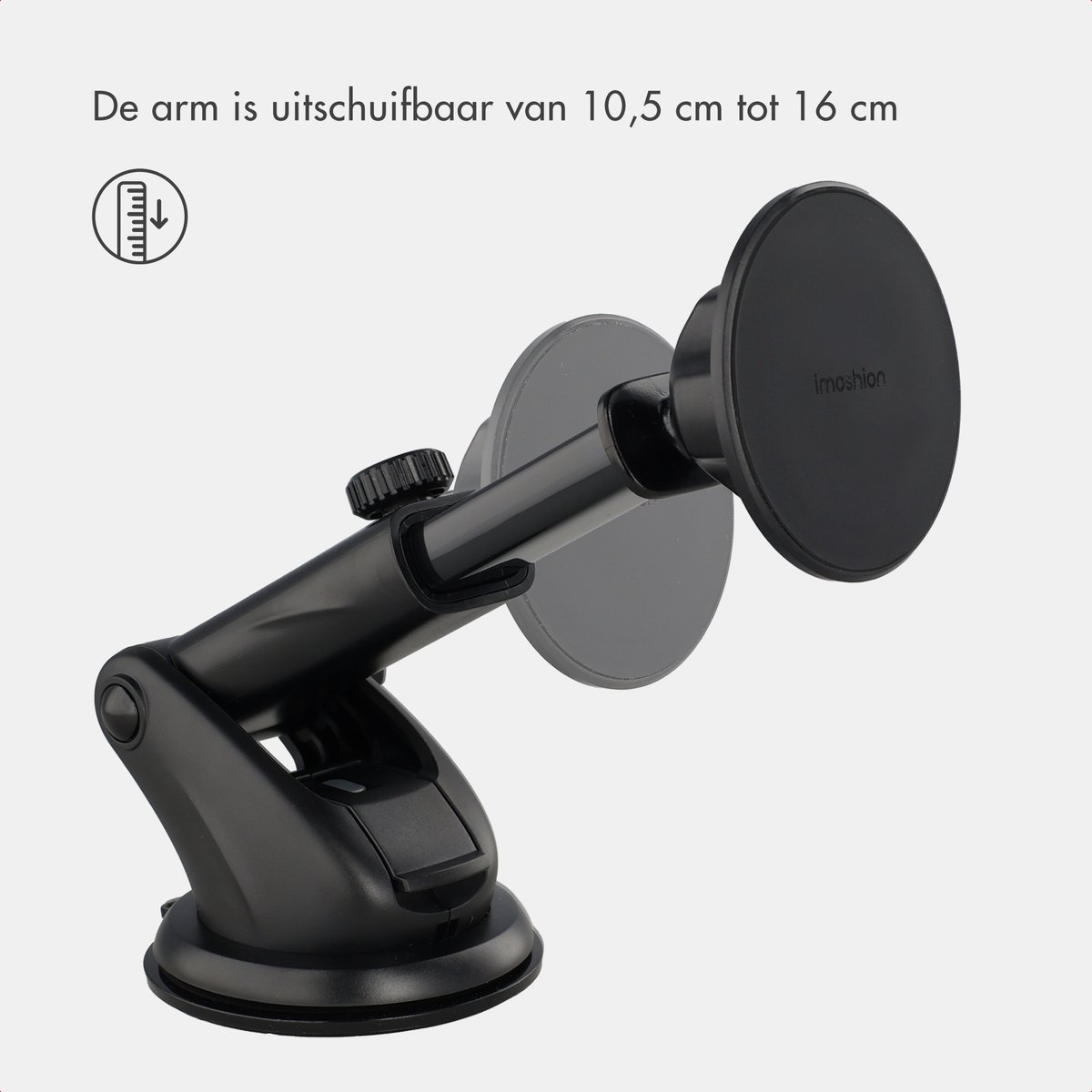 imoshion Telefoonhouder Auto Magnetisch - Geschikt voor MagSafe - Krachtige Zuignap voor Dashboard / Raam - GSM houder – foto 6