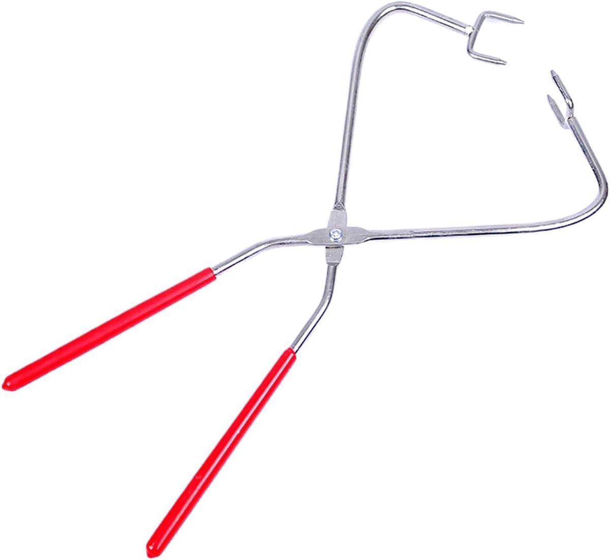 Glazuur Tangen - Dompel Tangen - Keramiek Bewerken - Roestvrij Staal - 33 x 11 x 5 cm - Rood