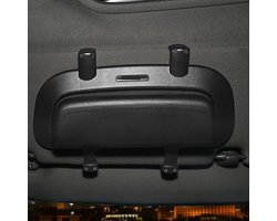 Auto Zonnebrilhouder - Brillenkoker Organizer - Auto Interieur - Niet-destructieve Installatie - 30 x 20 x 10 cm - Zwart