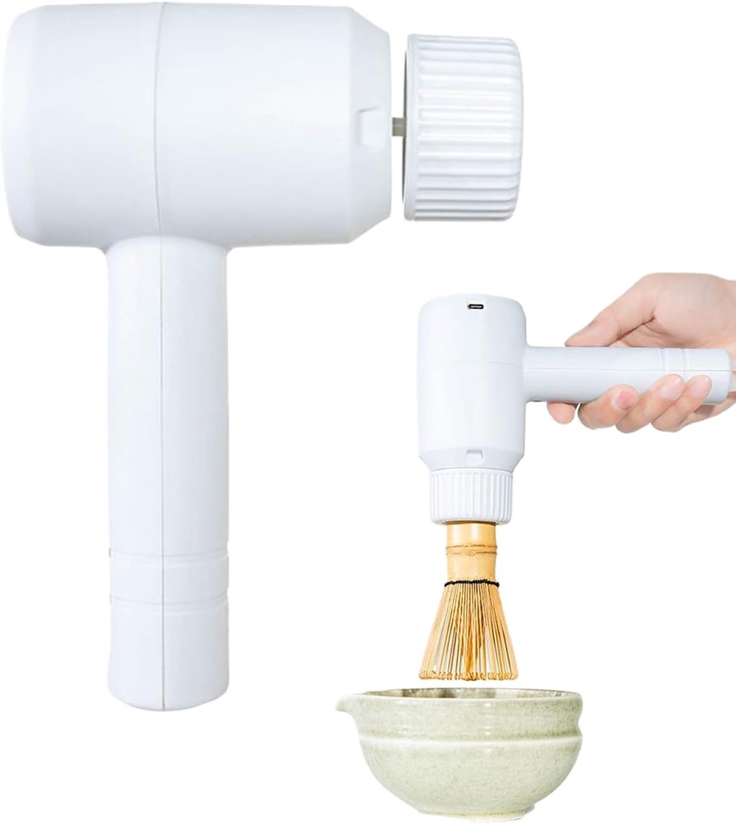 Draagbare melkopschuimer Elektrische mixer Drankjes bereiden Oplaadbaar en compact 20 x 13 cm Zwart