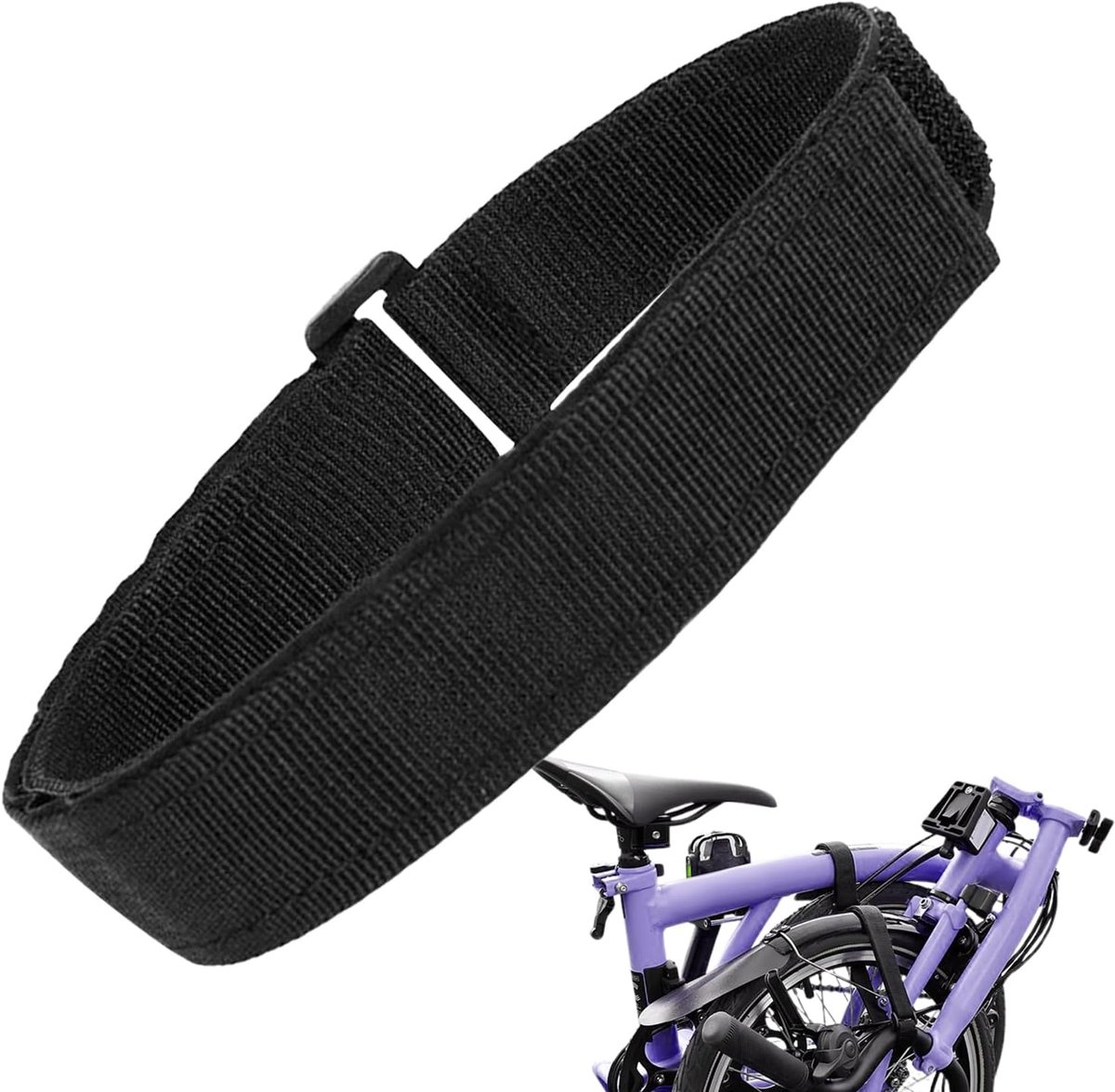 Fietsriemen - Bagagedrager banden - Fiets vervoeren - Verstelbare lengte - 6 x 2.5 cm - Zwart