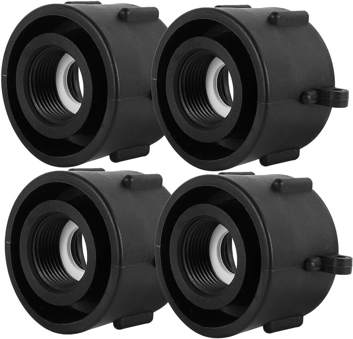 4-delige IBC Adapter Set 60mm Grof Draad naar BSP 1 Inch Tankadapter voor Water, Regenwateropvang en Slangverbinding