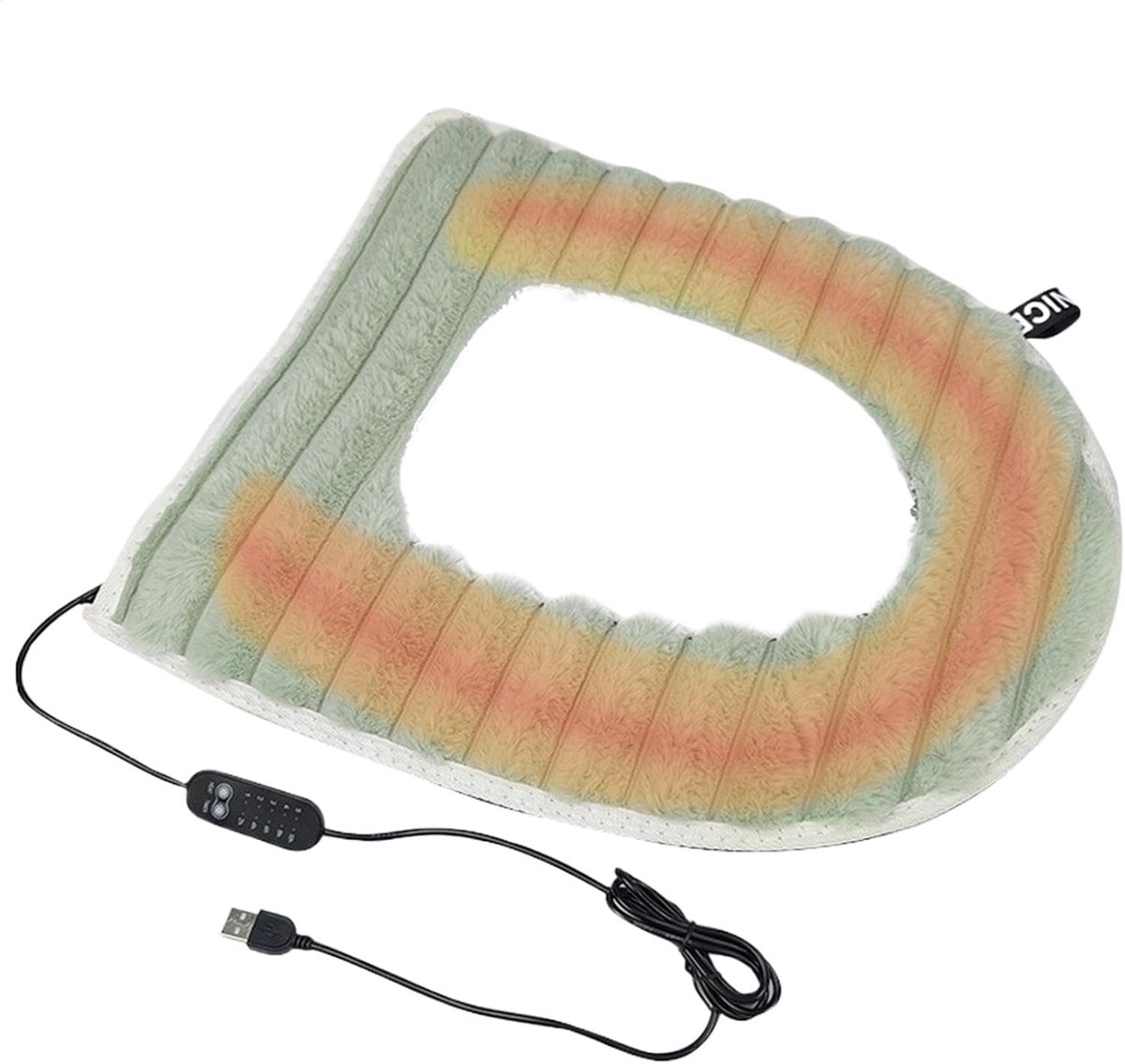 Toiletzitting Verwarming - Verwarmde Deksel - Badkamer Comfort - Instelbare Warmte - 44x37cm - Groen
