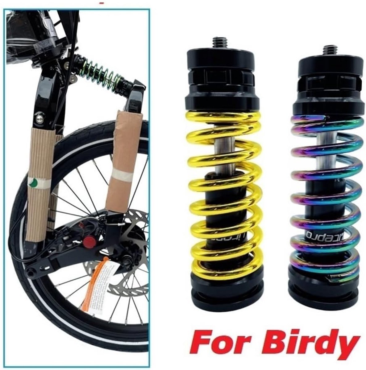 Fiets Schokdemper - Verstelbare Demper - Comfortabel Fietsen - Verstelbare Demping - 90.7 g - Goud