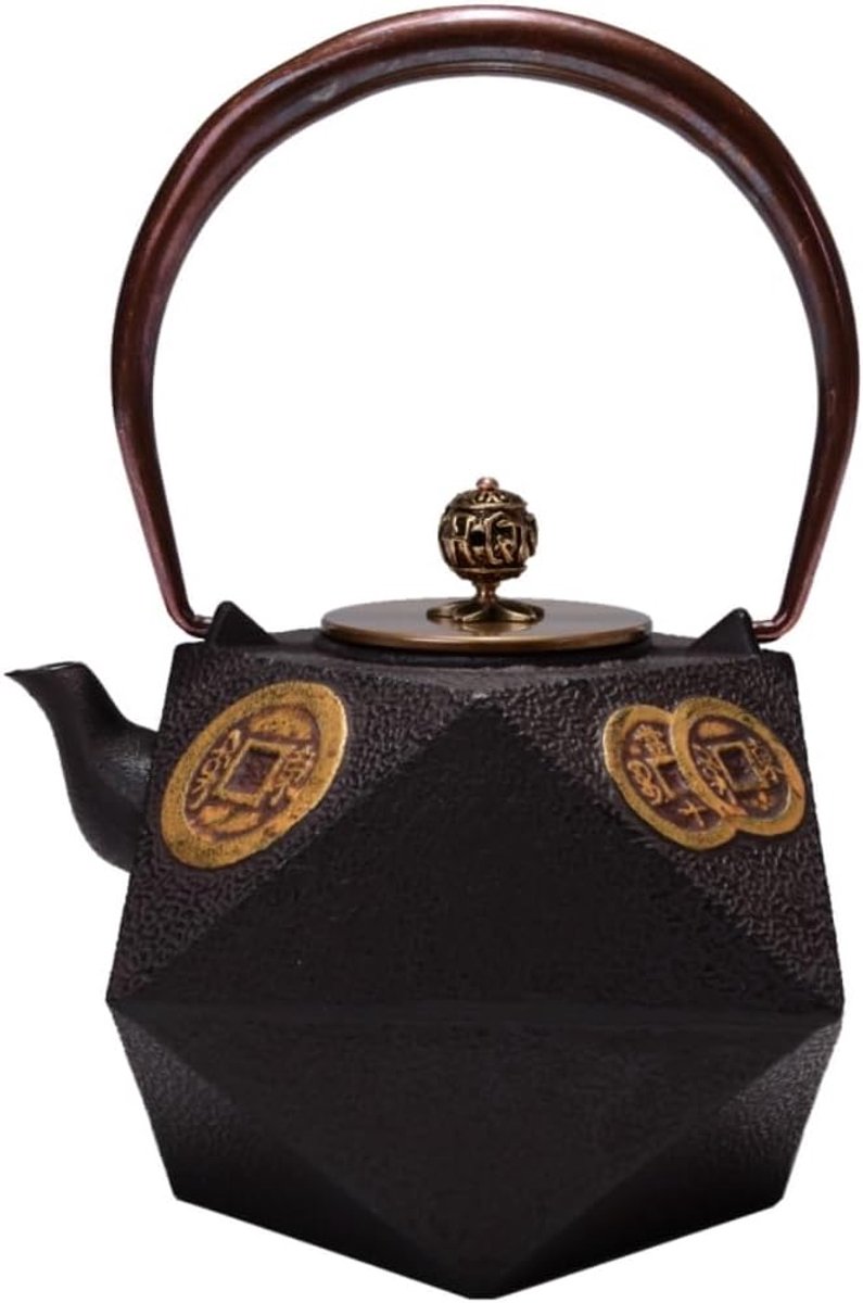 Gietijzeren Theepot - Japanse Ketel - Thee Zetten - Handgemaakt Ontwerp - 1.2 Liter - Zwar