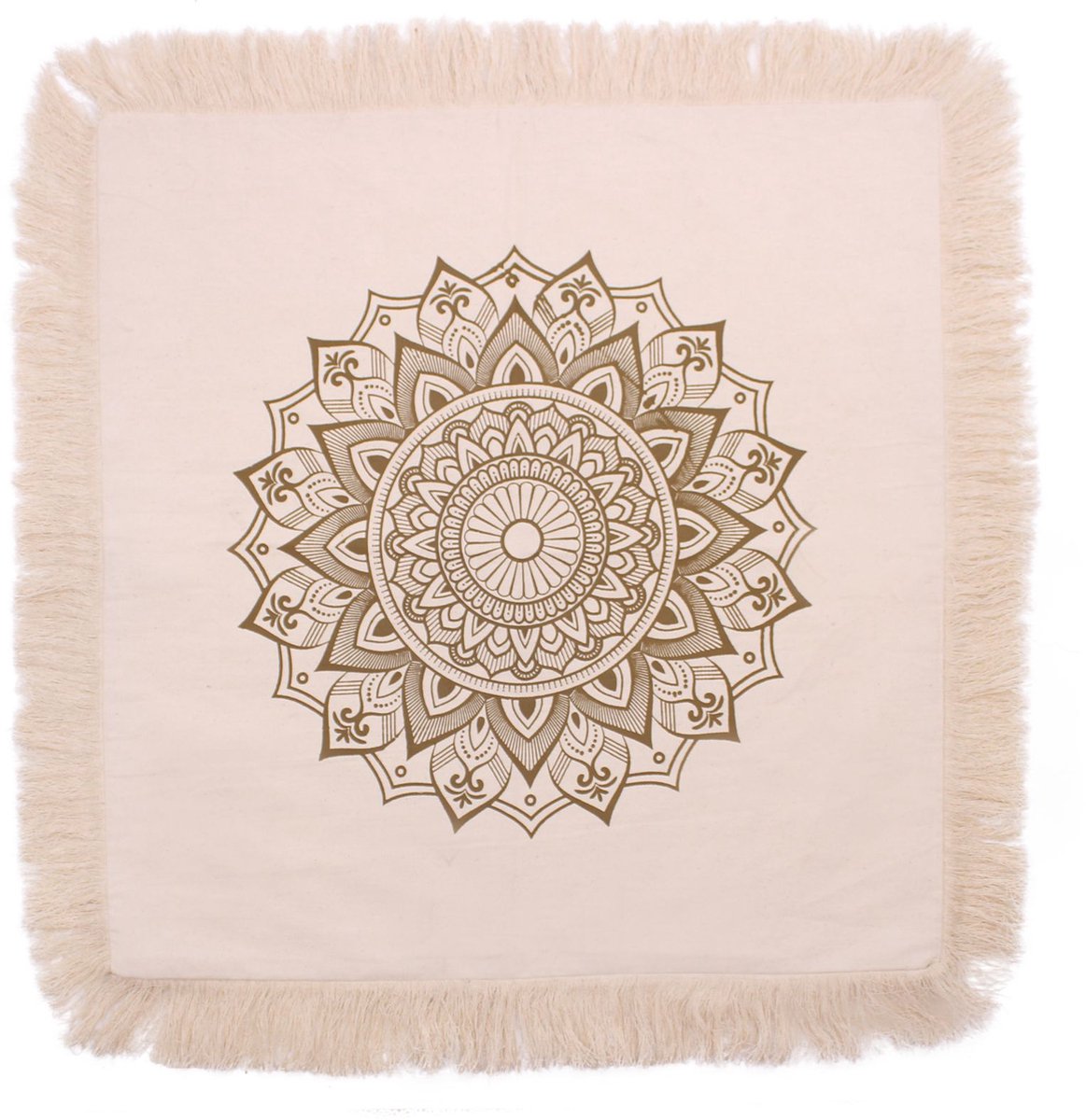 Lotus Mandala Cushion - 60x60cm - bronze