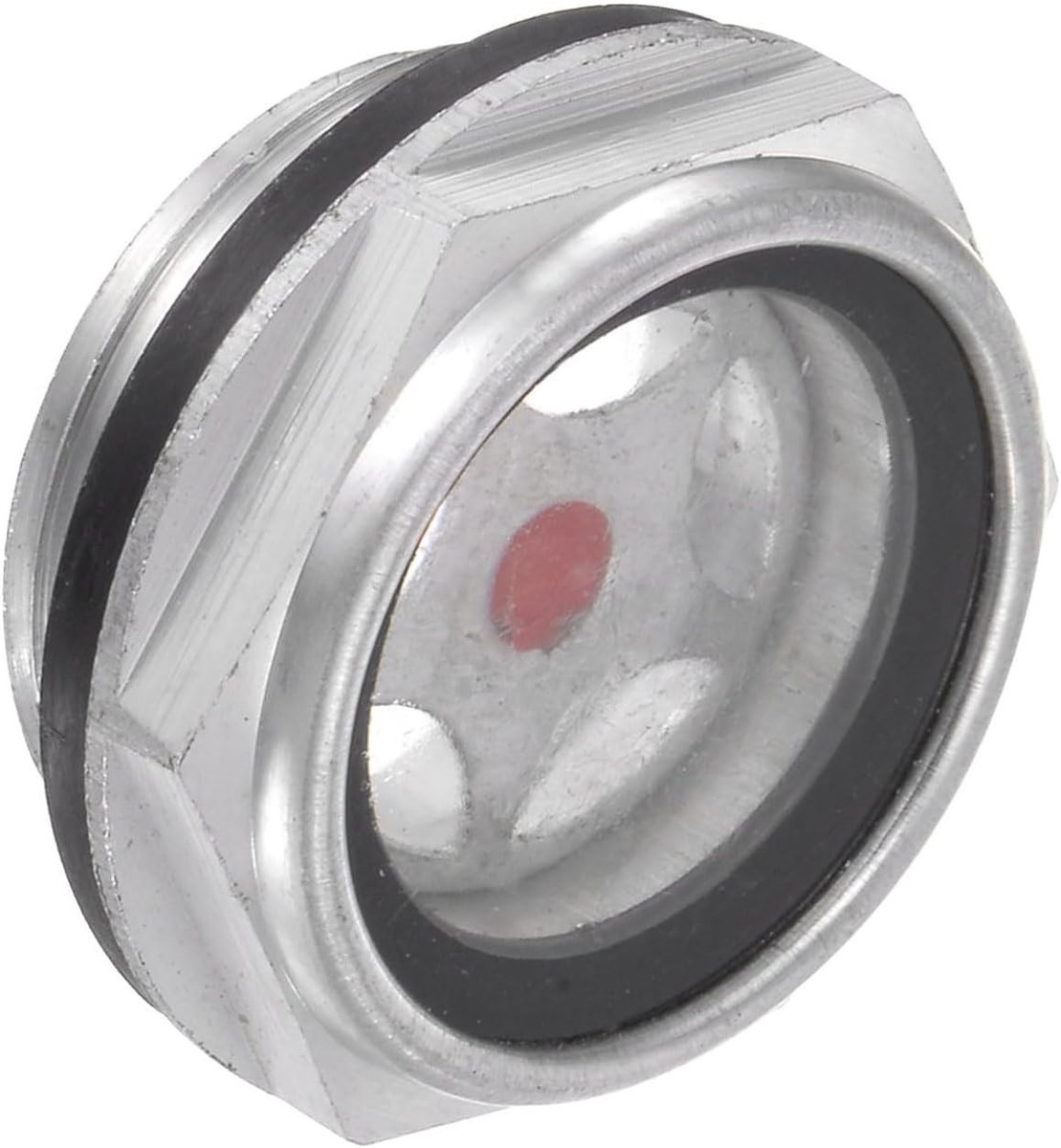 G3/4 Draad Aluminium Oliepeilindicator met Glasvenster voor Luchtcompressor - 1 Stuk, Olie Niveau Meting, Duurzaam en Betrouwbaar