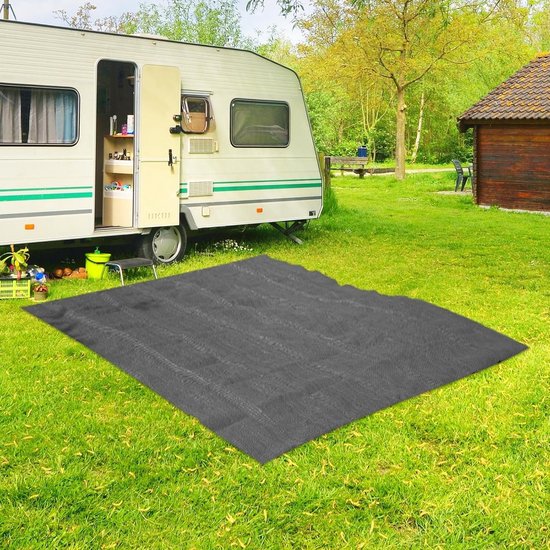 Camping Vloermat - Slaapmat Bescherming - Buiten Ontspannen - Ademende Netstructuur - 300 x 400 cm - Oranje — afbeelding 2