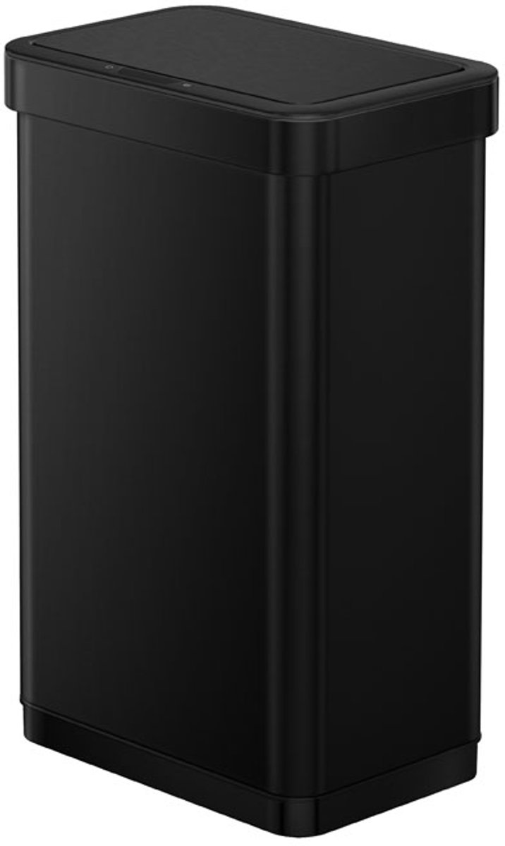 EKO - EcoNova Sensor Bin 50 liter - Stainless steel - Zwart - Prullenbak