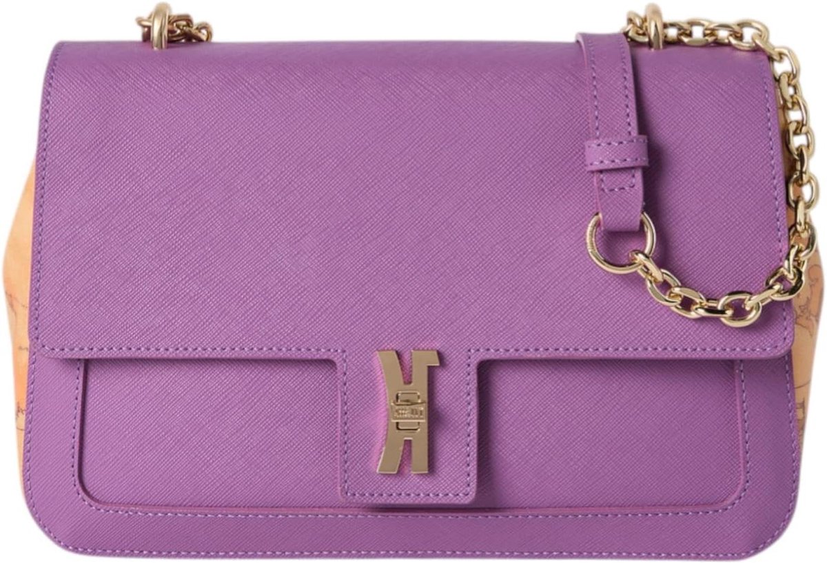 Dames Schoudertas - Crossbody Tas - Dagelijks Gebruik - Bay Lock Model - Eenheidsmaat - Paars