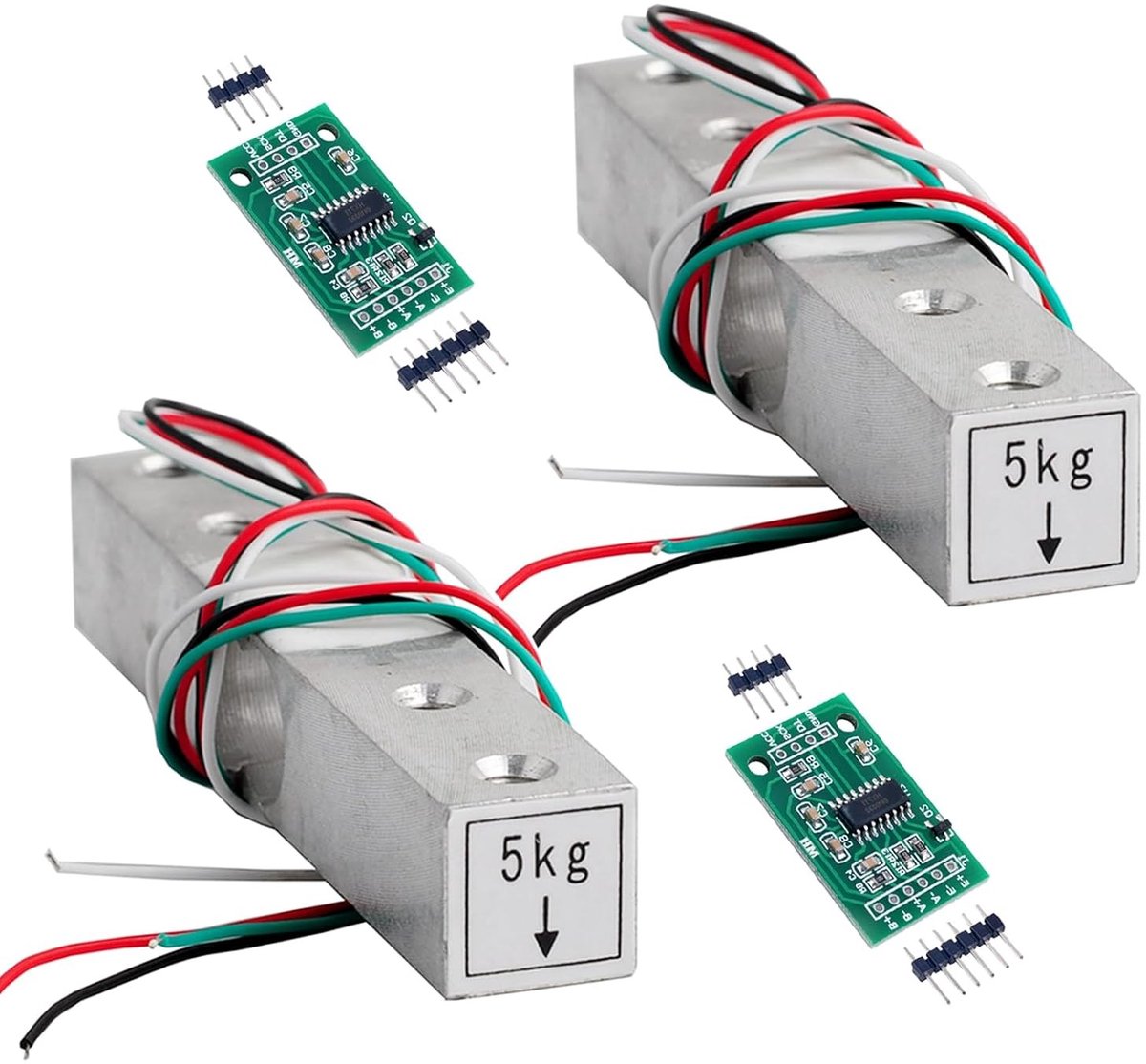 Analoge keukenweegschaal - 5 kg - Digitale belastingcel met HX711 AD module - Hoge precisie meetset voor Arduino en DIY projecten