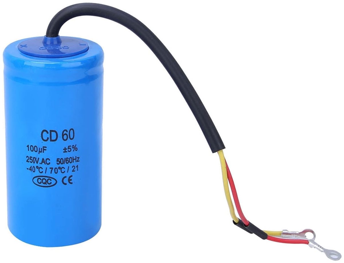 Hoge prestaties explosieveilige condensator 100uF 250V voor koelkasten, airco's, motoren en waterpompen