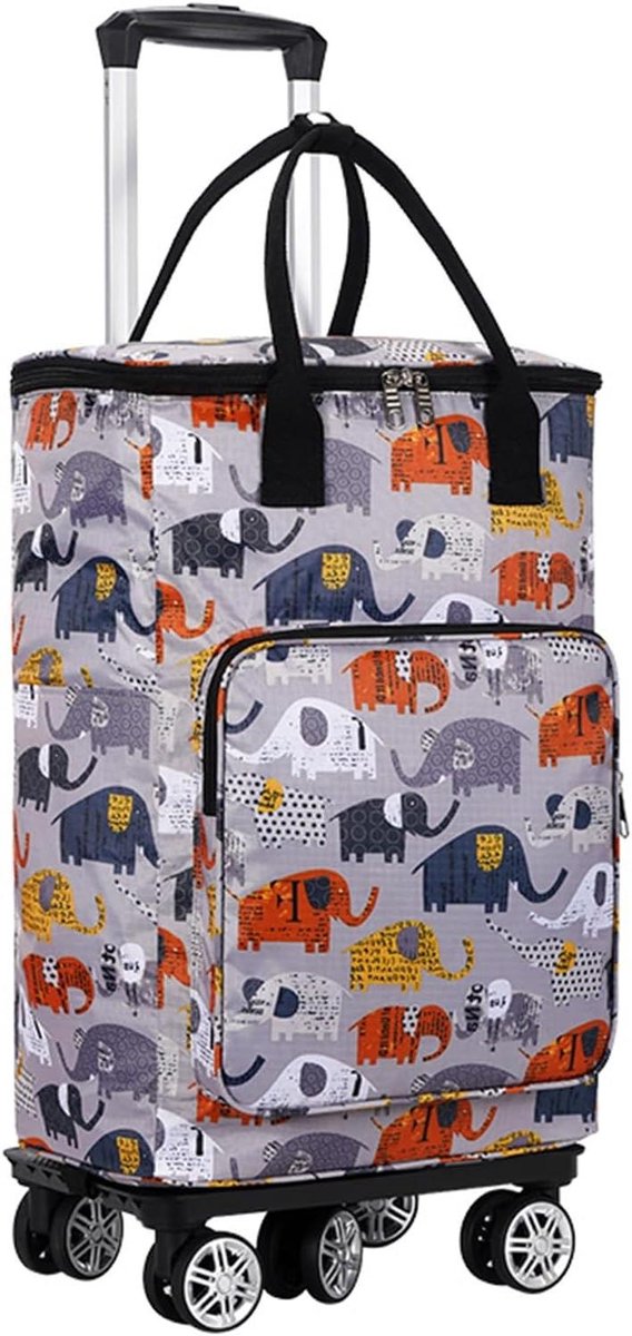 Draagbare Koelbox - Picknickkarretje Wielen - Outdoor Activiteiten - 16 Uur Koel - 50 Liter - Zwart