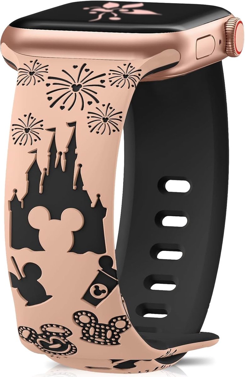 Schattige Cartoon Gegraveerde Vervangende Armband voor Apple Watch Series 11, 46 mm, Geschikt voor Dames, Meisjes en Ultra 3, Comfortabele Siliconen Strap, Stijlvolle Horlogeband