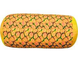 My Daily Pillow Rolkussen - Sierkussen Rond Cilinder 17 x 30 cm - ananas-pineapple-design - Stevig en zacht - Mooie print - Gevuld met microgranulaat - Vormvast & Wasbaar - Ideaal voor op de bank, bed, auto of op reis - Inclusief Wasnet