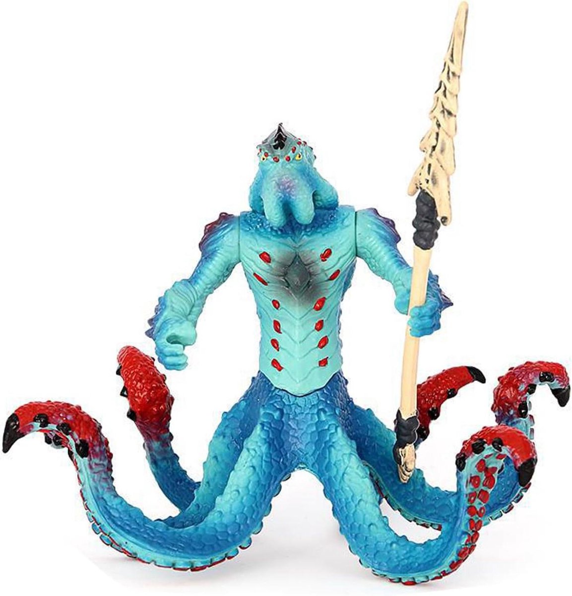 Octopus Beweegbaar Ornament - Zeedierenfiguur Speelgoed - Decoratie Verzameling - Afneembare Roterende Armen - 14cm Lengte - Gekleurd