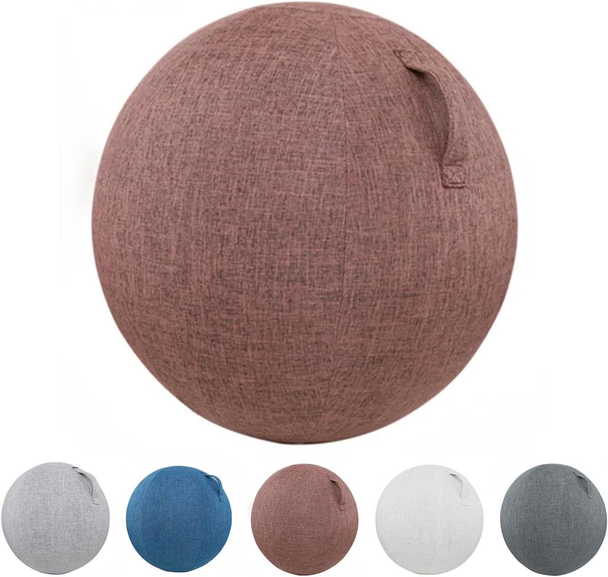 Oefenbalstoel Hoes - Balansstoel Zitting - Thuiswerken Zitten - Stoffen Bekleding - 65 cm - Bruin